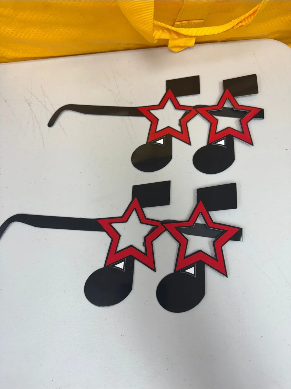 Rock and Roll party favors paper glasses photo props fun guitar music new14 pack